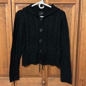 Button Front with Tie Women’s Sweater